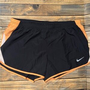 Nike Women's Athletic Shorts in Black and Orange